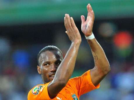 Didier Drogba é a grande estrela da seleção marfinense Didier Drogba é a grande estrela da seleção marfinense
