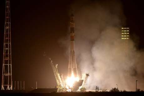 Foguete decolou à noite do cosmódromo de Baikonur, no Cazaquistão <p>Foguete decolou à noite do cosmódromo de Baikonur, no Cazaquistão</p>