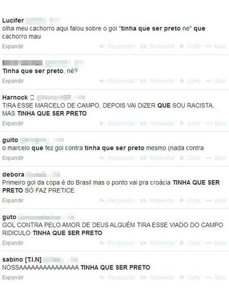 Internautas fizeram comentários racistas para criticar o lateral Internautas fizeram comentários racistas para criticar o lateral