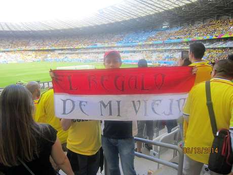 Facebook Daniel Alfonso / Terra En el estadio Mineirao.