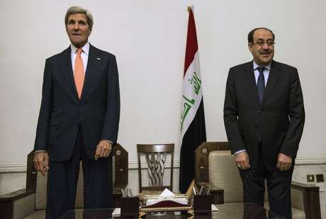Primeiro-ministro do Iraque, Nuri al-Maliki, e o secretário de Estado dos EUA, John Kerry, se reuniram nesta segunda-feira, 23 de junho, em Bagdá <p>Primeiro-ministro do Iraque, Nuri al-Maliki, e o secretário de Estado dos EUA, John Kerry, se reuniram nesta segunda-feira, 23 de junho, em Bagdá</p>