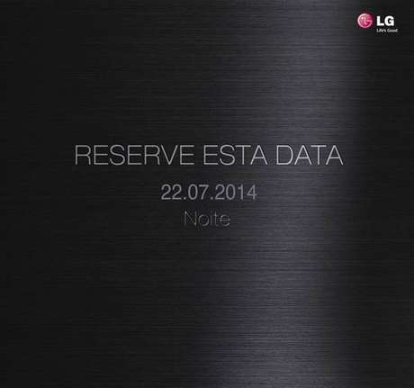 Convite da LG enviado à imprensa brasileira para reservar a data Convite da LG enviado à imprensa brasileira para reservar a data