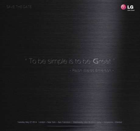 Teaser da LG enviado à imprensa internacional antes do lançamento do LG G3 Teaser da LG enviado à imprensa internacional antes do lançamento do LG G3