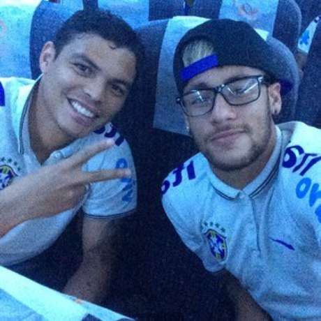 Os jogadores brasileiros Thiago Silva e Neymar Jr. em selfie que fez sucesso durante a Copa do Mundo <p>Os jogadores brasileiros Thiago Silva e Neymar Jr. em selfie que fez sucesso durante a Copa do Mundo</p>