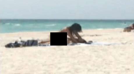 Jose "Benny" Caballero e Elissa Alvarez foram criticados pelos banhistas <p>Jose "Benny" Caballero e Elissa Alvarez foram criticados pelos banhistas</p>