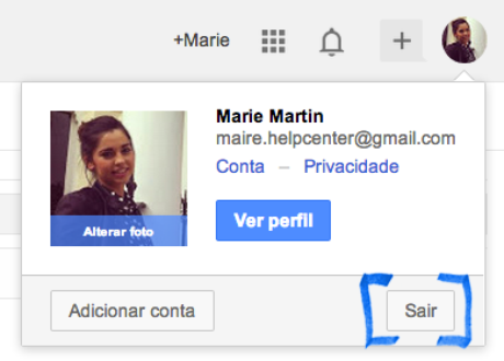 Em uma das ações de segurança, o Google indica o usuário para fazer o logout de sua conta do Gmail Em uma das ações de segurança, o Google indica o usuário para fazer o logout de sua conta do Gmail