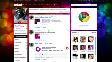 O Orkut chegou a ser composto por 70% dos usuários brasileiros em 2008 <p>O Orkut chegou a ser composto por 70% dos usuários brasileiros em 2008</p>