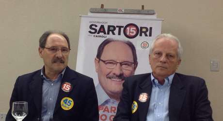 José Ivo Sartori e o seu vice, José Paulo Cairoli <p>José Ivo Sartori e o seu vice, José Paulo Cairoli</p>