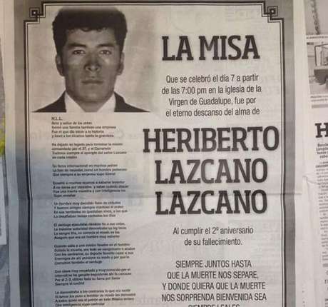 Diario publica esquela por aniversario de 'El Lazca'