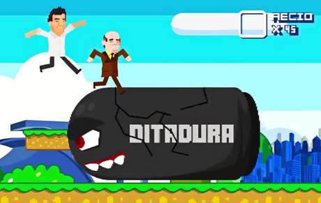 "Jogo da vida de Aécio" tem ele e o avô, Tancredo, como personagens principais <p>"Jogo da vida de Aécio" tem ele e o avô, Tancredo, como personagens principais</p>