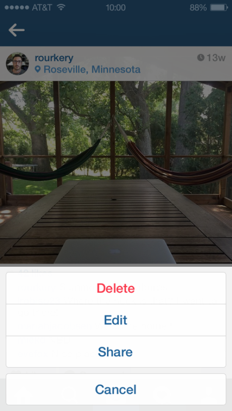 Versão 6.2 para iOS (ou 6.10 para Android) permite editar legendas de fotos já publicadas na rede social <p>Versão 6.2 para iOS (ou 6.10 para Android) permite editar legendas de fotos já publicadas na rede social</p>