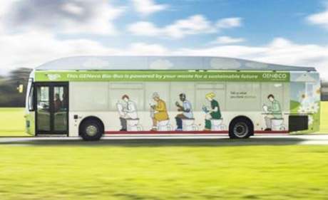 O chamado Bio-Bus tem 40 assentos e opera com gás biometano, gerado a partir do tratamento de esgoto e lixo doméstico <p>O chamado Bio-Bus tem 40 assentos e opera com gás biometano, gerado a partir do tratamento de esgoto e lixo doméstico</p>