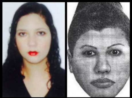 Retrato falado de suspeita de praticar magia negre (direita) e foto de Fabiane Maria de Jesus <p>Retrato falado de suspeita de praticar magia negre (direita) e foto de Fabiane Maria de Jesus</p>