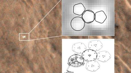 Imagens da Nasa mostram o local onde a Beagle2 pousou <p>Imagens da Nasa mostram o local onde a Beagle2 pousou</p>