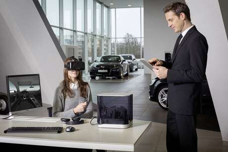 Dispositivo permite que o usuário veja o carro em três dimensões Dispositivo permite que o usuário veja o carro em três dimensões