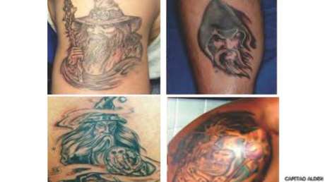 Mesmo com divulgação dos significados das tatuagens, PM não acredita que criminosos deixem de fazê-las <p>Mesmo com divulgação dos significados das tatuagens, PM não acredita que criminosos deixem de fazê-las</p>