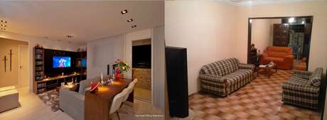 Posicionar um sofá em frente à TV pode ser uma dica para a sala do internauta Allan (direita) <p>Posicionar um sofá em frente à TV pode ser uma dica para a sala do internauta Allan (direita)</p>