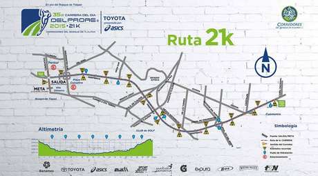 Cortesía Aquí la ruta del medio maratón del Día del Padre.