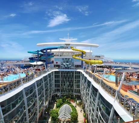 Entre suas novidades estão os primeiros toboáguas da Royal Caribbean Entre suas novidades estão os primeiros toboáguas da Royal Caribbean