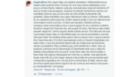Diante da repercussão de suas declarações quando jovem, Moss publicou um esclarecimento Diante da repercussão de suas declarações quando jovem, Moss publicou um esclarecimento