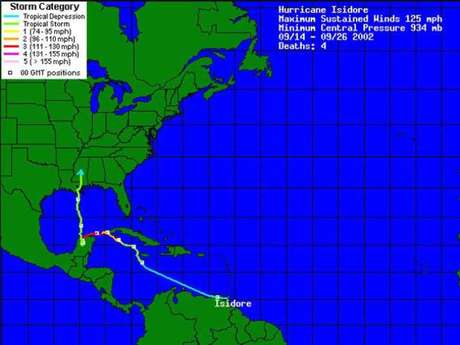 Fue el segundo huracán de la temporada en el Atlántico en 2002. Pegó en la Península de Yucatán el 19 de septiembre; el ojo del huracán impactó en tierra firme el 22. Isidoro se mantuvo por 35 horas devastando los estados de Yucatán y Campeche, afectando a toda la península de Yucatán y el sureste de México.