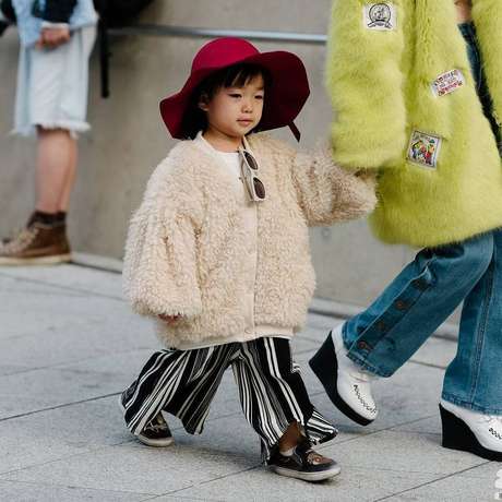 Crianças fashionistas no Seoul Fashion Week Crianças fashionistas no Seoul Fashion Week