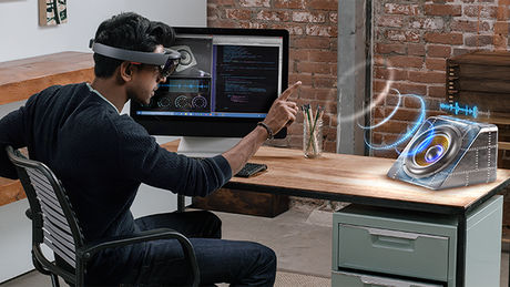O intuito do HoloLens é levar os usuários a um mundo virtual, mas trazer a tecnologia para o ambiente real, possibilitando que o usuário visualize hologramas no lugar em que está O intuito do HoloLens é levar os usuários a um mundo virtual, mas trazer a tecnologia para o ambiente real, possibilitando que o usuário visualize hologramas no lugar em que está
