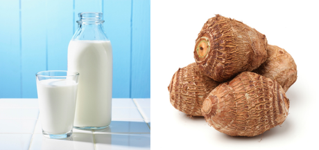 Inhame pode ser substituída por leite em algumas receitas.