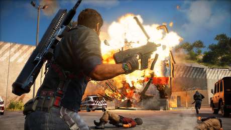 A série Just Cause é conhecida por ser muito explosiva A série Just Cause é conhecida por ser muito explosiva