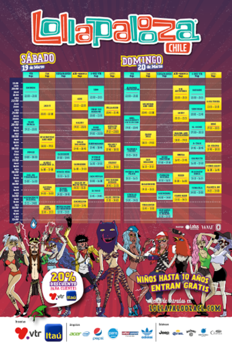 Prensa Lollapalooza Horarios