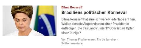 Die Zeit afirma que a vota&ccedil;&atilde;o na C&acirc;mara "mais parecia um Carnaval"