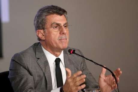 O ministro do Planejamento, Romero Jucá fala sobre o déficit primário para 2016, durante entrevista coletiva 