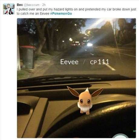 Jogador publica foto de pokémon capturado em jogo que mistura realidade virtual e mundo real Jogador publica foto de pokémon capturado em jogo que mistura realidade virtual e mundo real