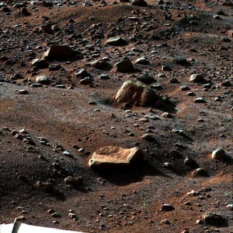 Solo de Marte fotografado pela sonda Phoenix Mars Lander Solo de Marte fotografado pela sonda Phoenix Mars Lander