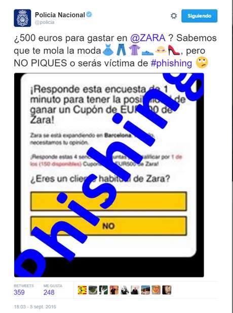 Captura Twitter @policia