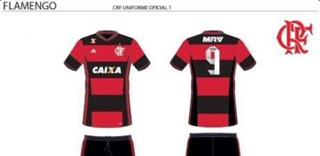 Uniforme do Flamengo com a marca do novo patrocinador do clube (Foto: Reprodução/ Twitter) Uniforme do Flamengo com a marca do novo patrocinador do clube (Foto: Reprodução/ Twitter)