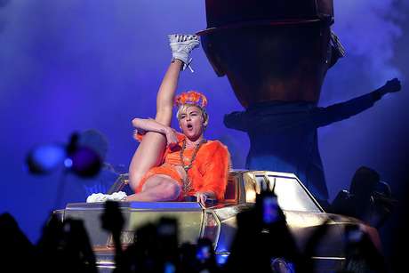 Getty Images Miley Cyrus en el 'Bangerz Tour'.
