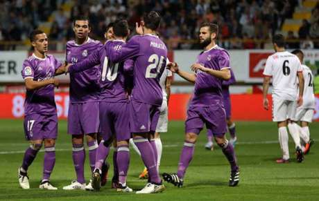 O Real Madrid venceu o Leonesa (Foto: Cesar Manso / AFP) O Real Madrid venceu o Leonesa (Foto: Cesar Manso / AFP)