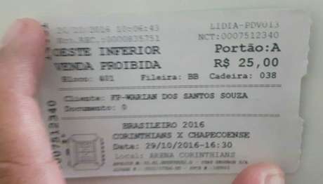 Ingresso de jogador foi vendido por cambista no Corinthians