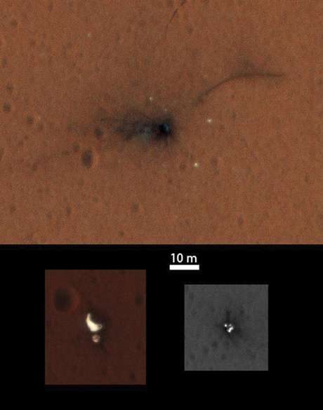 Imagens coloridas foram feitas pela sonda Mars Reconnaissance Orbiter da Nasa