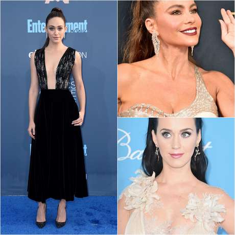 Getty Images / AP Katy Perry, Sofía Vergara y Emmy Rossum causaron impacto con sus escotes.