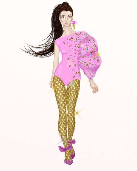 Croqui do look de Carnaval da Ivete Sangalo Croqui do look de Carnaval da Ivete Sangalo