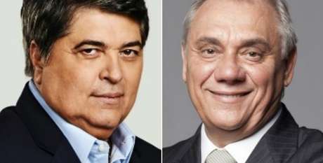 Montagem/Divulgação/Band/Record Datena e Rezende: cada vez mais difícil concorrer com os escândalos políticos do Brasil