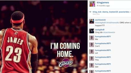 O americano Lebron James ganha US$ 120 mil por cada publicação no Instagram O americano Lebron James ganha US$ 120 mil por cada publicação no Instagram