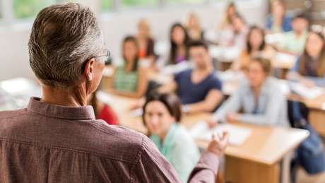 Professor em sala de aula