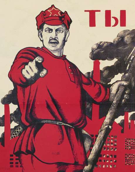 Cartaz bolchevique exaltando o soldado vermelho Cartaz bolchevique exaltando o soldado vermelho
