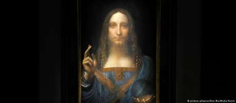 A pintura "Salvator Mundi", datada de cerca de 1500, retrata Jesus Cristo em trajes renascentistas A pintura "Salvator Mundi", datada de cerca de 1500, retrata Jesus Cristo em trajes renascentistas