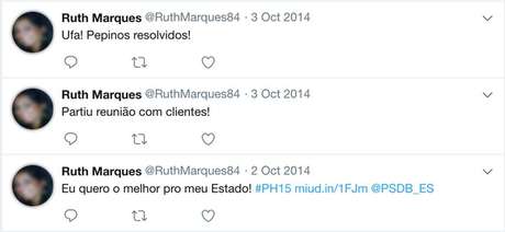 Perfil usa foto de mulher que apareceu no noticiário; ela escreve sobre seu cotidiano e comenta sobre político Paulo Hartung | Foto: Reprodução/Twitter