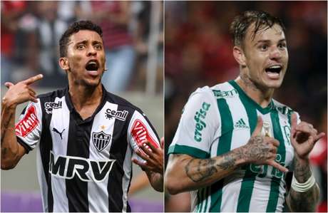Róger Guedes e Marcos Rocha foram envolvidos em uma troca entre Verdão e Galo (Fotos: Divulgação) Róger Guedes e Marcos Rocha foram envolvidos em uma troca entre Verdão e Galo (Fotos: Divulgação)