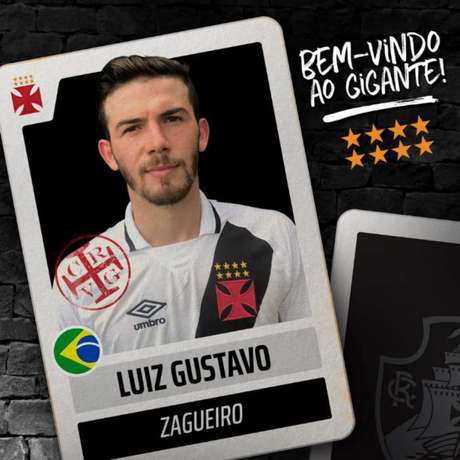 Luiz Gustavo foi anunciado pelo Vasco como novo reforço para a zaga (Foto: Divulgação) Luiz Gustavo foi anunciado pelo Vasco como novo reforço para a zaga (Foto: Divulgação)
